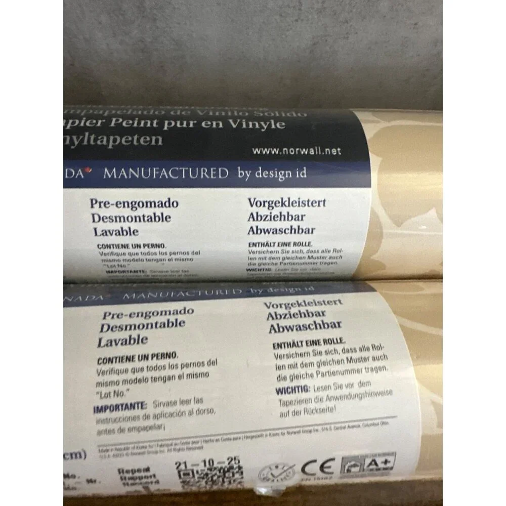 NEW Norwall Stripes Damasks Wallpaper DS29713 Beige lot of 2 rolls Luxury